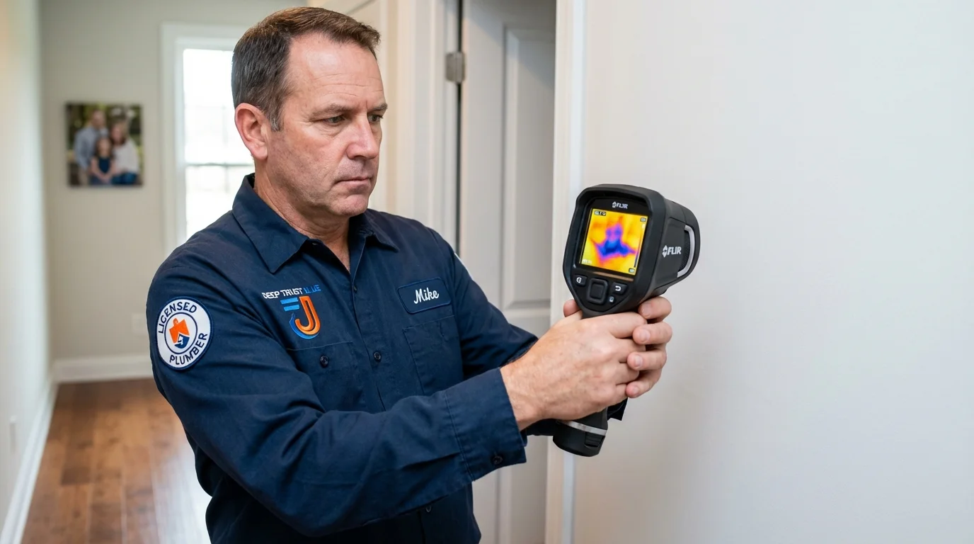 Thermal imaging leak detection by Johns Plumbing LLC in Goochland